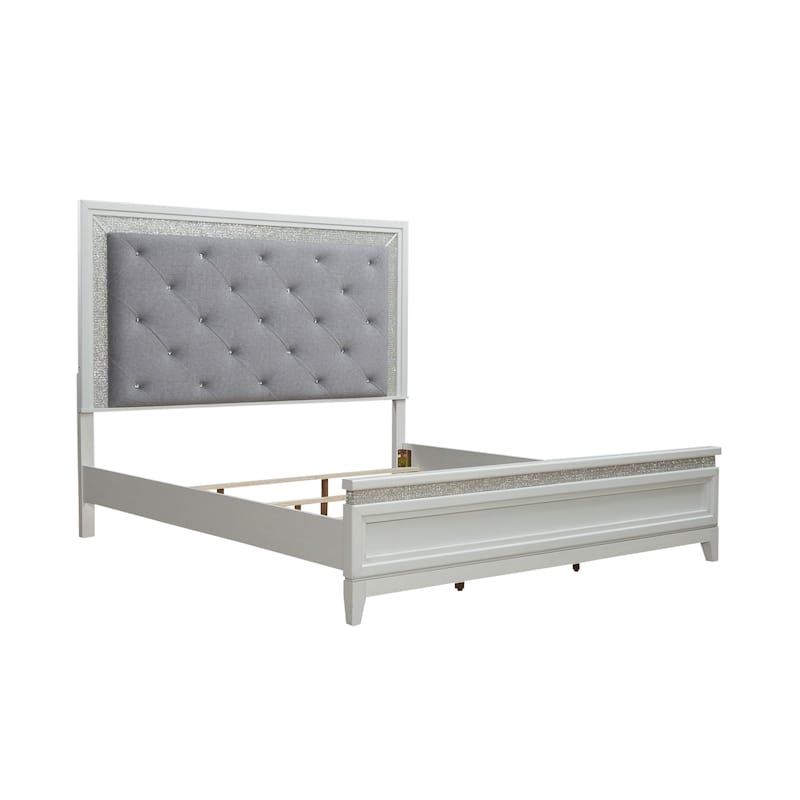 Liberty Furniture Reflections Upholstered Bed, Dresser & Mirror, Chest, Night Stand - King or Queen