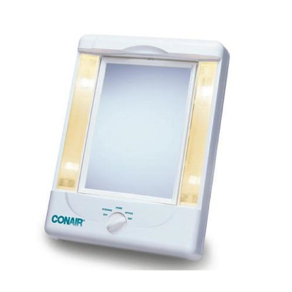 Illumina By Conair Collection Two-Sided Lighted Makeup Mirror With 3 Panels And 4 Light Settings