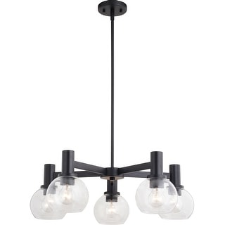 Vaxcel Lighting H0296 Marshall 5 Light 27" Wide Chandelier with Clear