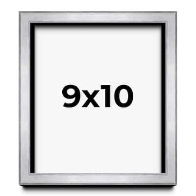 9x10 Shadow Box Frame Silver | 1.375 Inches Deep Real Wood