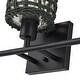 preview thumbnail 6 of 14, Livex Lighting 3-light Black Finish Vanity Sconce, 14043-04 - 23" W x 11" H x 6.5" EXT