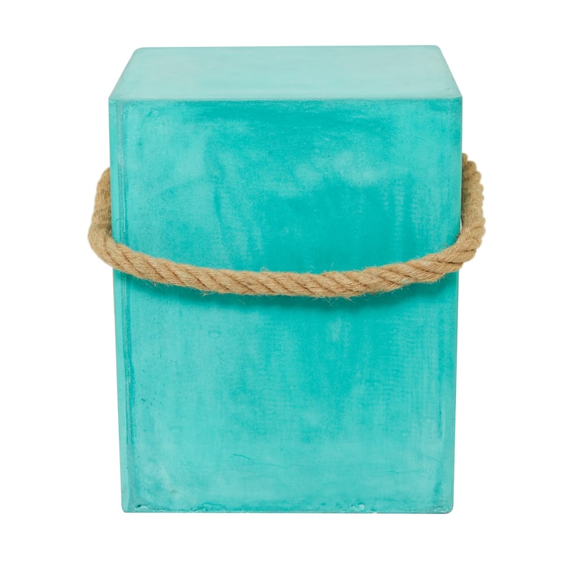 Fiber clay Contemporary Outdoor Accent Table - 15 x 15 x 18