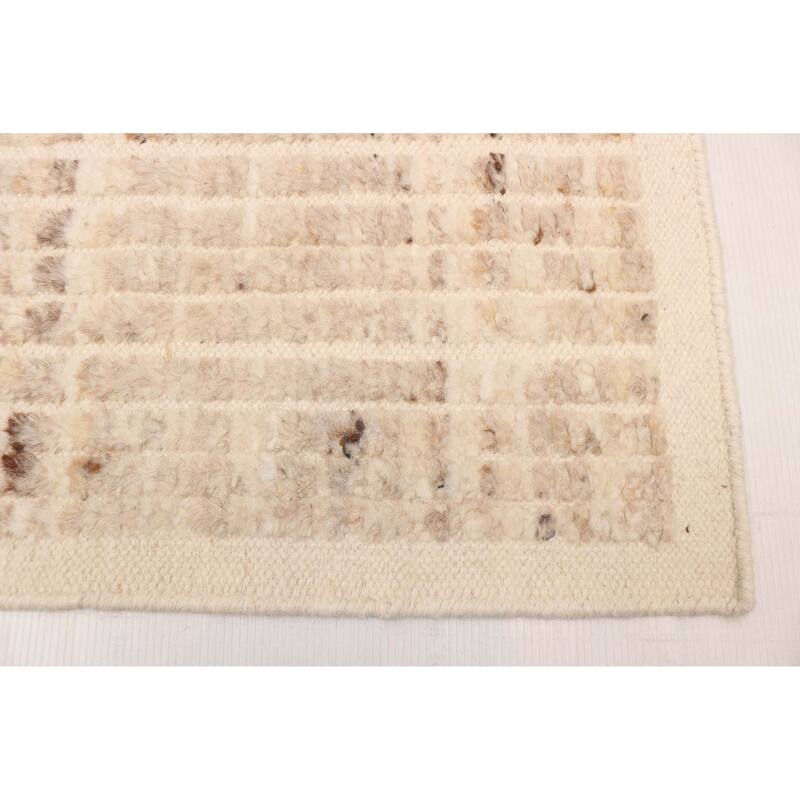 ECARPETGALLERY Hand-knotted Tangier Beige Wool Rug - 7'10 x 9'10