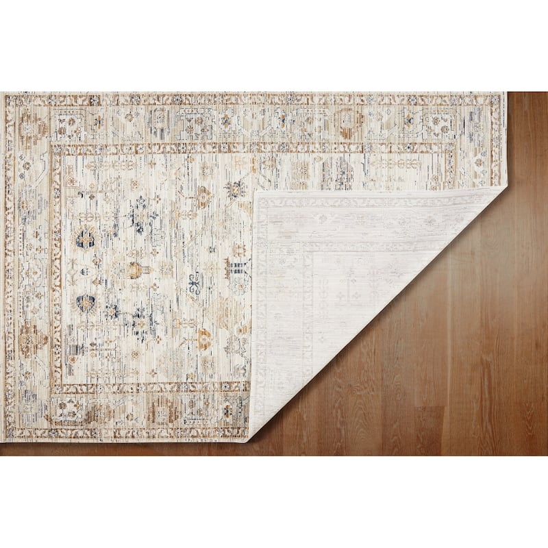Terra by Obeetee Ava Diamond Medallion Ivory Rug
