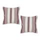 Option Burgundy Bold Chambray Stripe, Burgundy
