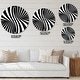 preview thumbnail 4 of 7, Designart 'Black and White Spiral' Oversized Modern Wall CLock