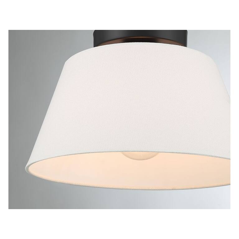 Bellevue SHCF95384 12" Wide Semi-Flush Ceiling Fixture with Linen