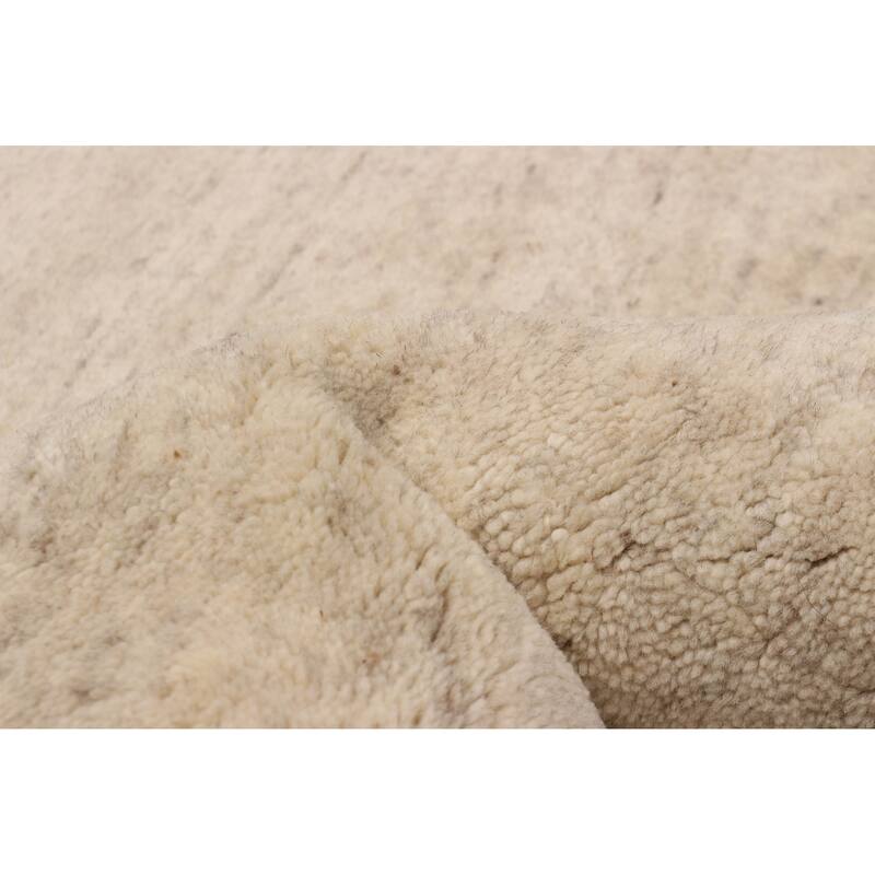 ECARPETGALLERY Hand-knotted Kashkuli Gabbeh Ivory Wool Rug - 8'4 x 10'1