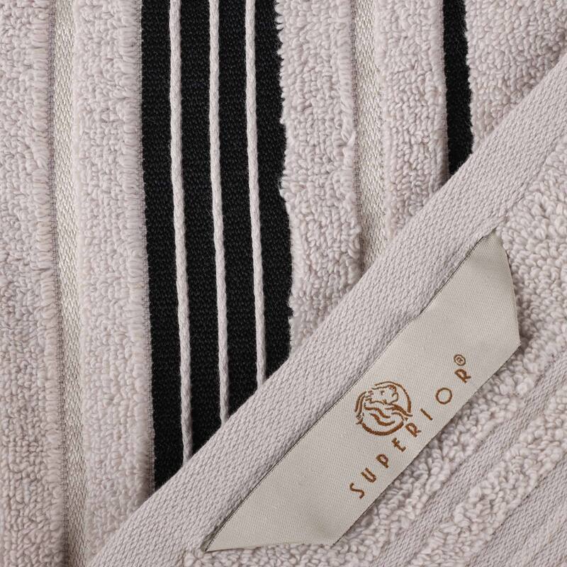 Superior Sadie Zero Twist Cotton Solid and Floral Hand Towel Set of 6