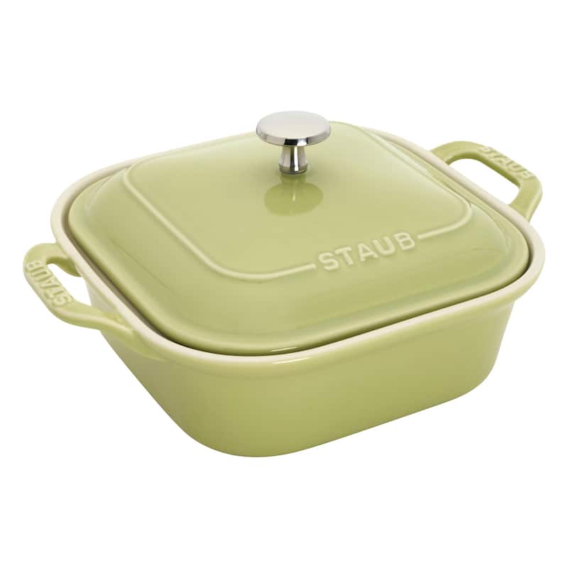 Staub Ceramic 4-pc Baking Pans Set, Casserole Dish with Lid, Brownie Pan, Pastel