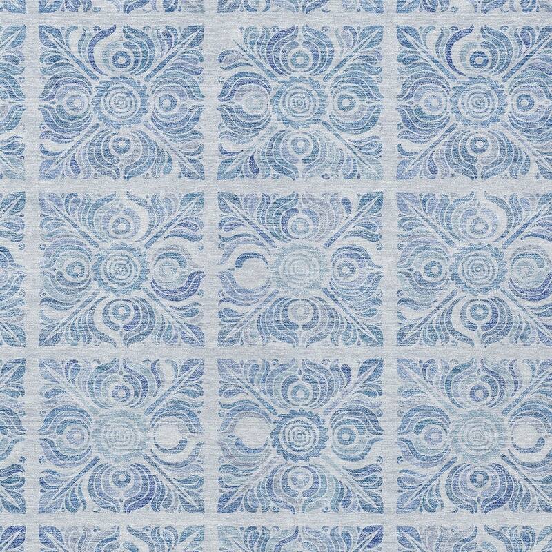 HomeRoots Medallion Transitional Rectangle Outdoor Rug