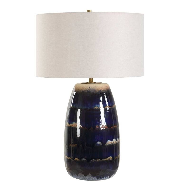Uttermost Orleans Blue Glaze Table Lamp - N/A