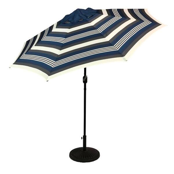 Shop Black Friday Deals On Sun Ray 9 Round Solar Lighted Umbrella Base Not Included Overstock 28736324