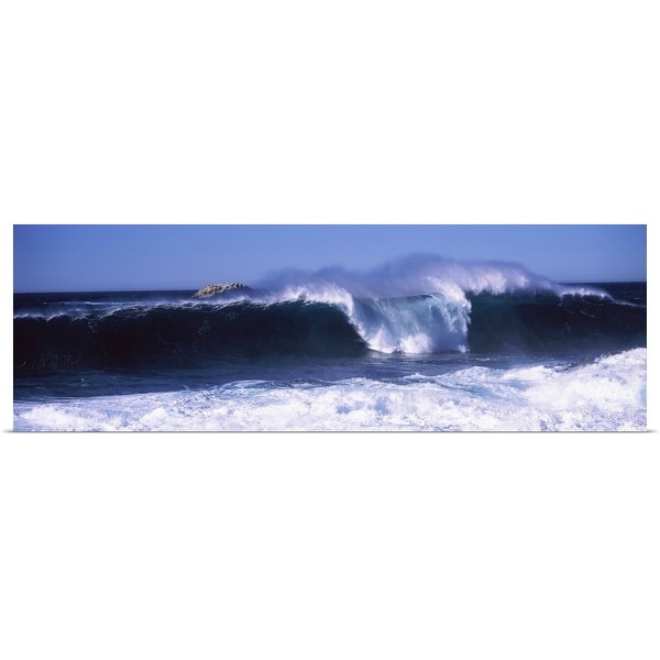 "Waves in the sea, Big Sur, California," Poster Print
