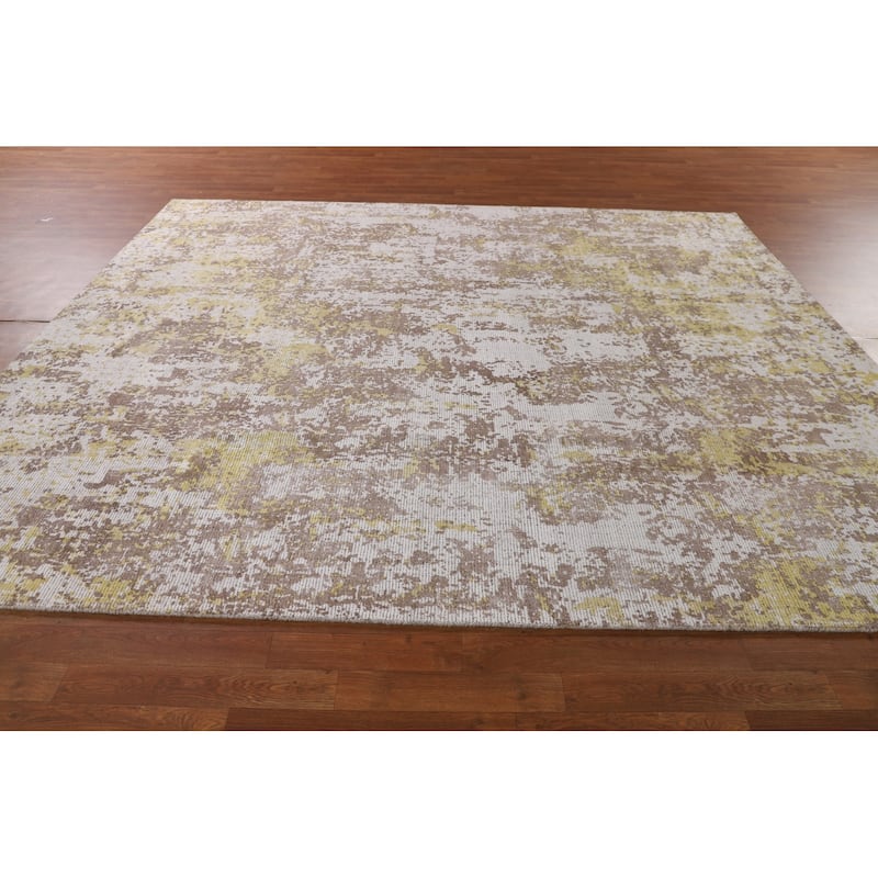 Multi-Color Modern / Abstract Area Rug Handmade Wool Carpet - 8'1"x 9'9"
