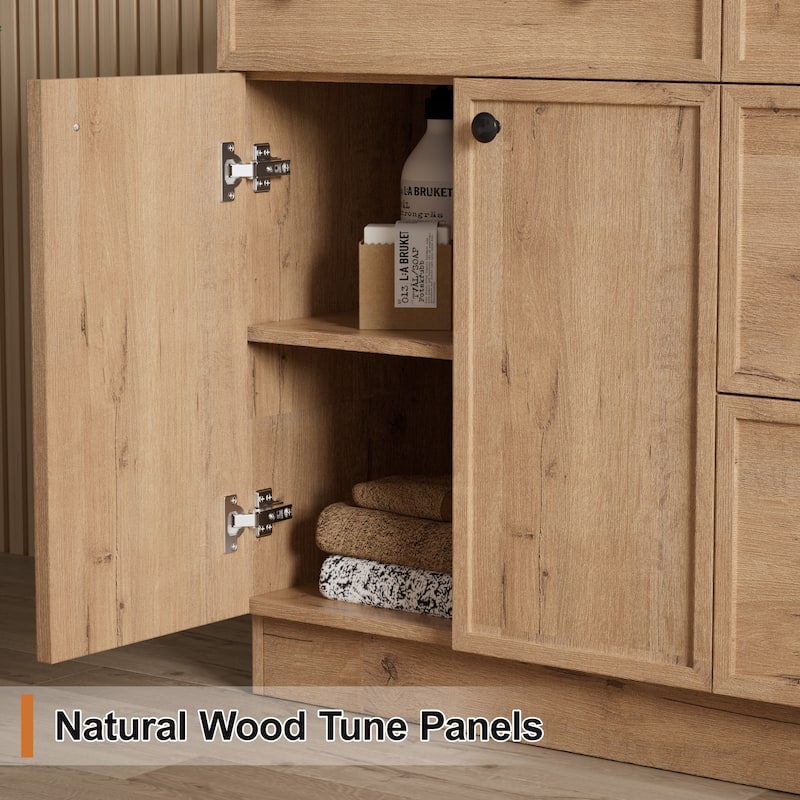 36"/48"/60"/72" Bathroom Vanity Set with Sink & Faucet