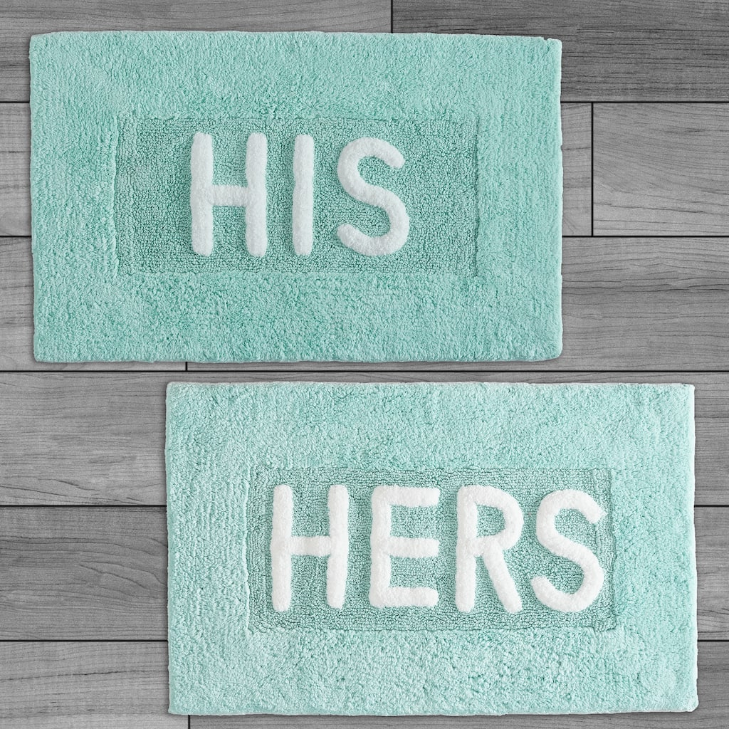 Jean Pierre HIS & HERS Cotton 2-Piece Bath Rug Set