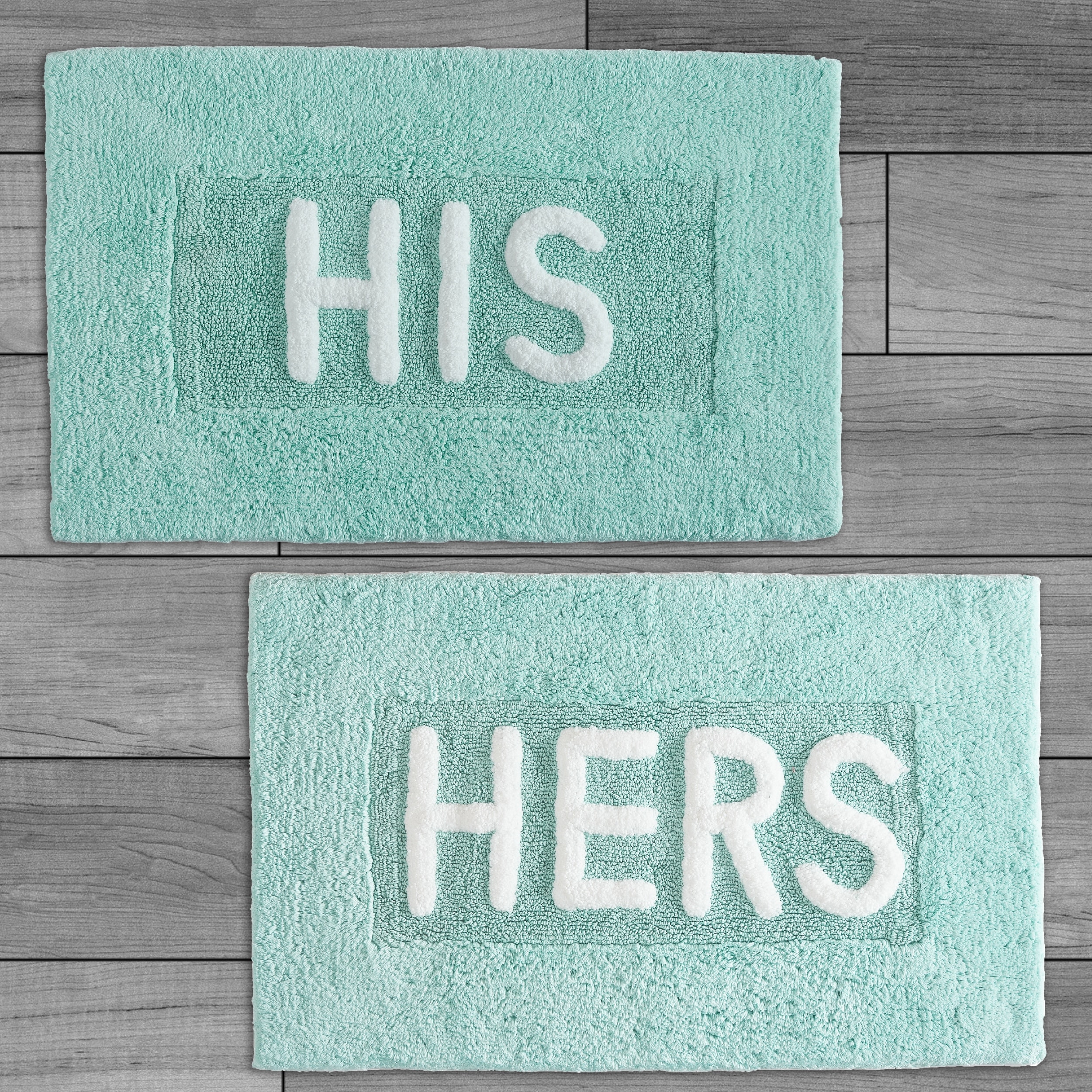 Jean Pierre HIS & HERS Cotton 2-Piece Bath Rug Set