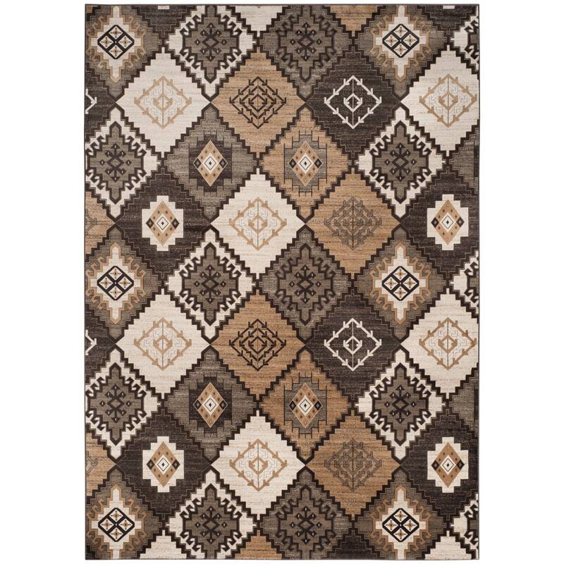 SAFAVIEH Vintage Distressed Boho Zella Oriental Rug - 9' x 12' - Black/Ivory
