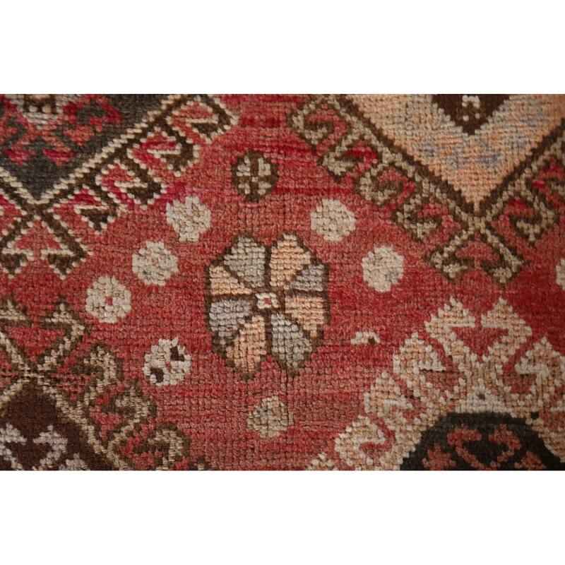 Hand Knotted Oriental 100% Wool Carpet Traditional Tribal Red Lori Area Rug - 7' 6'' X 3' 11''
