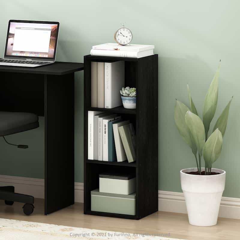 Furinno Pasir 3-Tier No Tool Assembly Open Shelf Bookcase