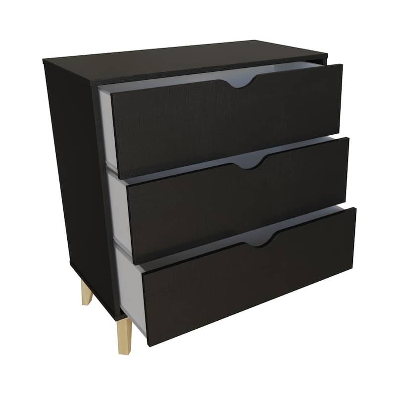 Mid Century Modern Tall 3-Drawer Dresser