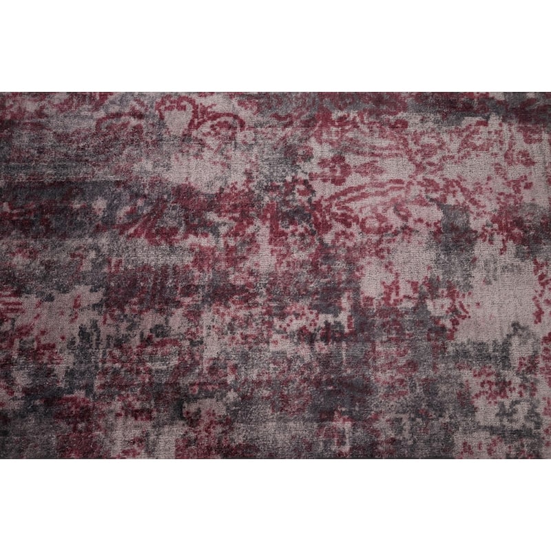 All-Over Modern Abstract Indian Area Rug Handmade Wool Carpet - 7'11"x 9'10"