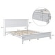 Modern White Solid Wood Queen Platform Bed - On Sale - Bed Bath ...
