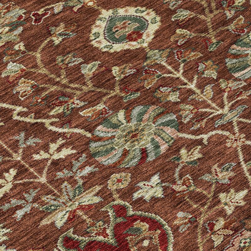 HomeRoots Floral Transitional Rectangle Outdoor Rug