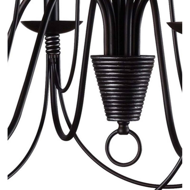 AA Warehousing Blakely 6 light chandelier in Matte Black