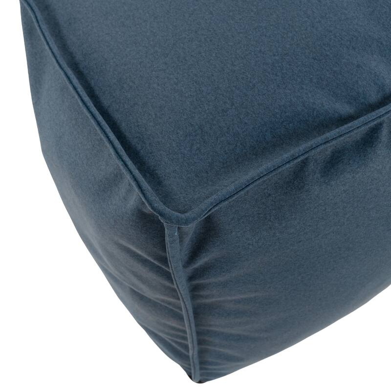 Qiviut Blue Square Pouf