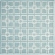 preview thumbnail 9 of 29, Martha Stewart by SAFAVIEH Square Dance Wool/ Banana Silk Rug 7' Square - Geyser Blue - Square