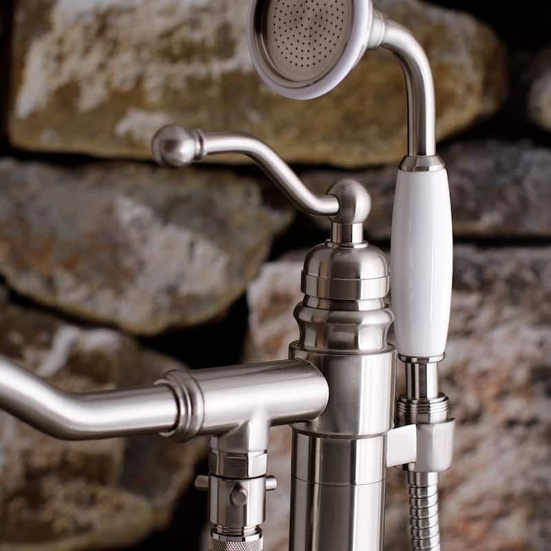 English Country Freestanding Tub Faucet with Hand Shower