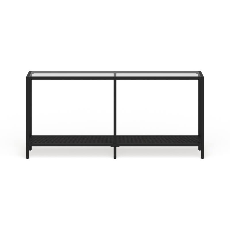 Rigan Modern Metal and Glass Console Table