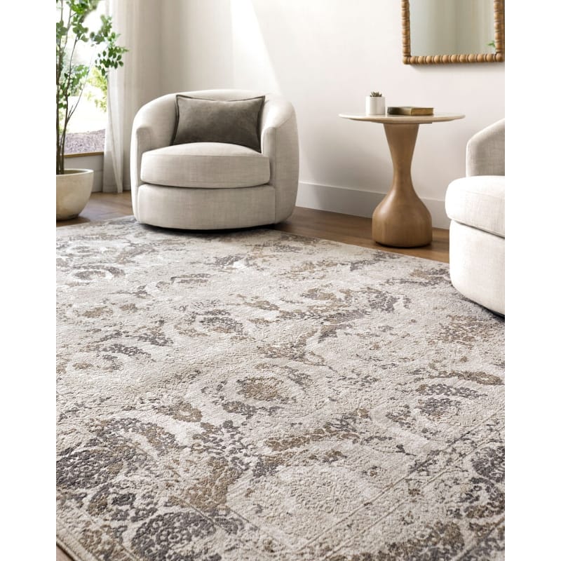 Livabliss Gakko Rustic Area Rug - 2'7" x 3'11" - Light Grey