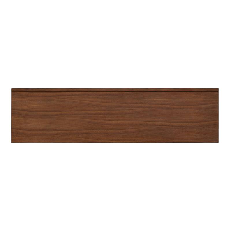 Furniture of America Forma Mid-Century Modern Walnut Solid Wood Dining Server Cabinet