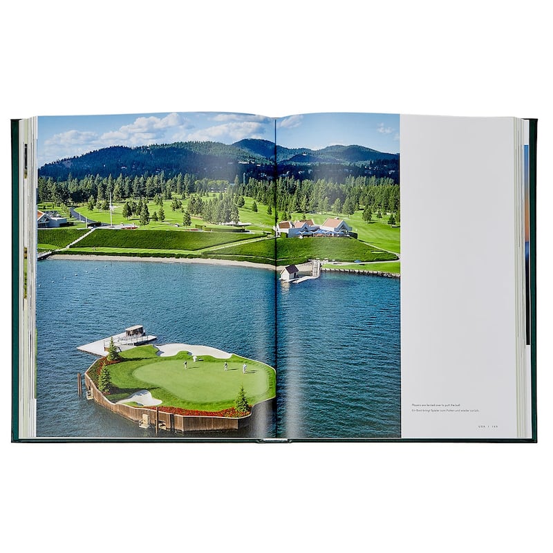 Graphic Image Ultimate Golf Book Coffee Table Book, Leather, Green