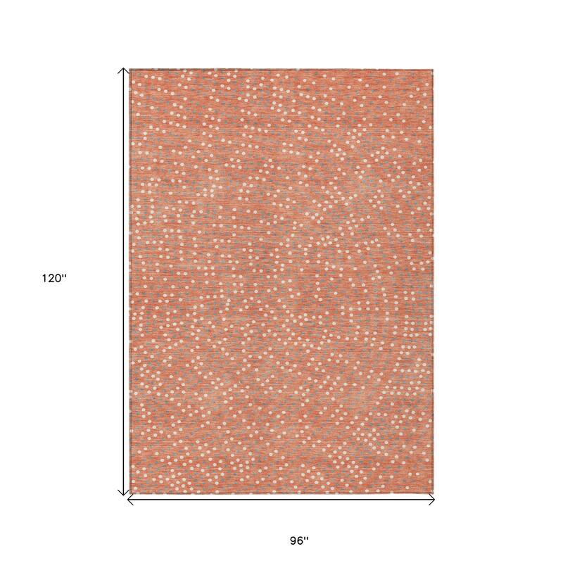 HomeRoots Polka Dot Transitional Rectangle Outdoor Rug