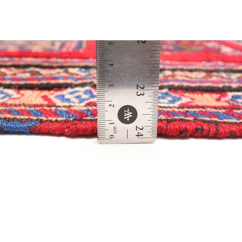 ECARPETGALLERY Hand-knotted Teimani Red Wool Rug - 2'9 x 4'4