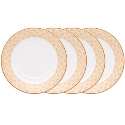 Trocadero Gold Set Of 4 Saucers, 6"