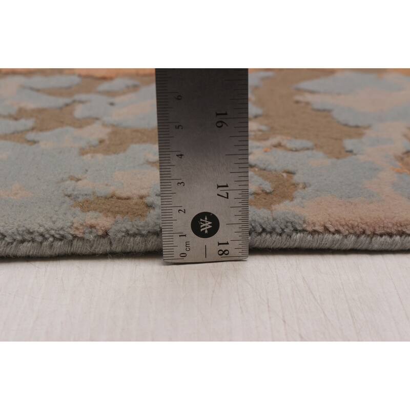 ECARPETGALLERY Hand-knotted Alma Light Blue Silk, Wool Rug - 8'1 x 10'1