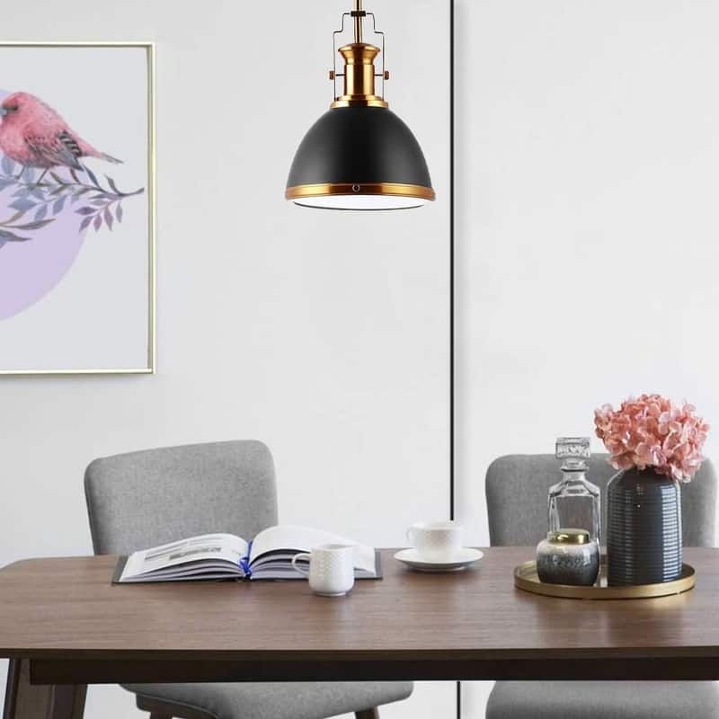 1 Light hanging lighting black/Brass gold island lights iron pendant lights