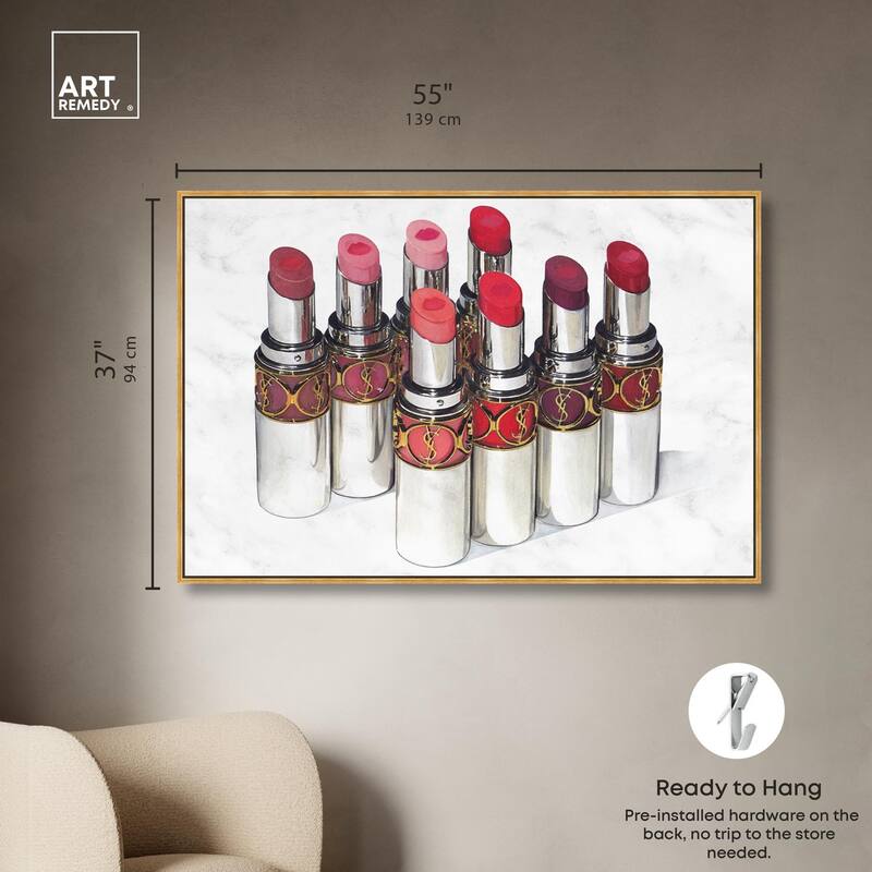 Doll Memories - Lipsticks 22 Canvas by Art Remedy