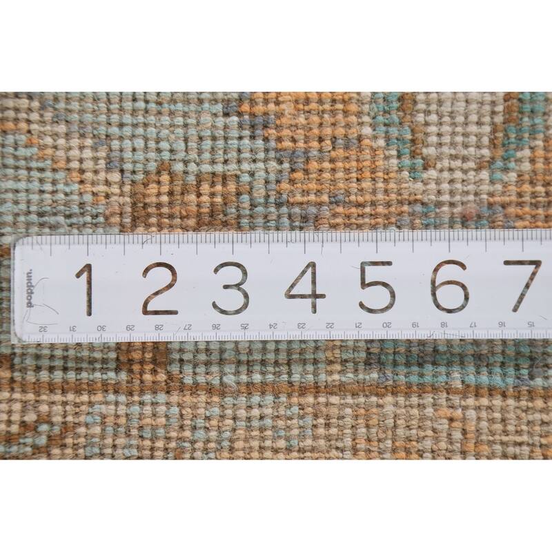 Light Blue Oushak Turkish Accent Rug Hand-Knotted Wool Carpet - 2'2"x 4'0"