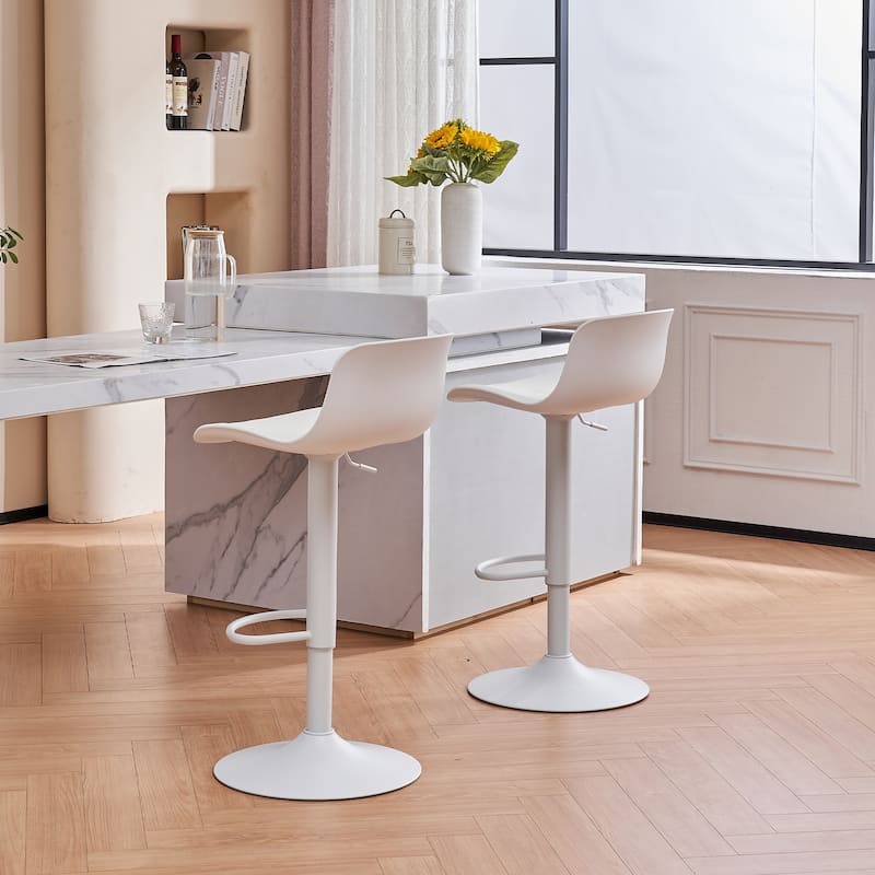 Modern Barstools Set of 2 Swivel Bar Chairs