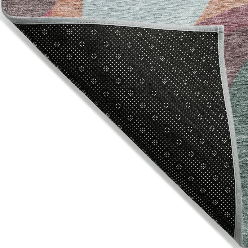 Machine Washable Indoor/Outdoor Casual Contemporary Chantille Rug
