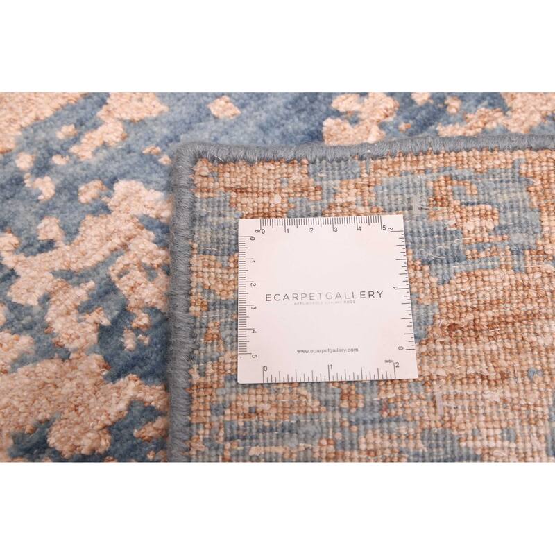 ECARPETGALLERY Hand-knotted Legacy Dark Blue Silk, Wool Rug - 7'10 x 10'2