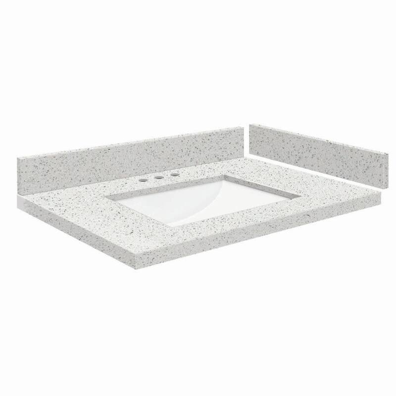 Transolid VT28x22-1RU-8 Silestone 28" Quartz Vanity Top with