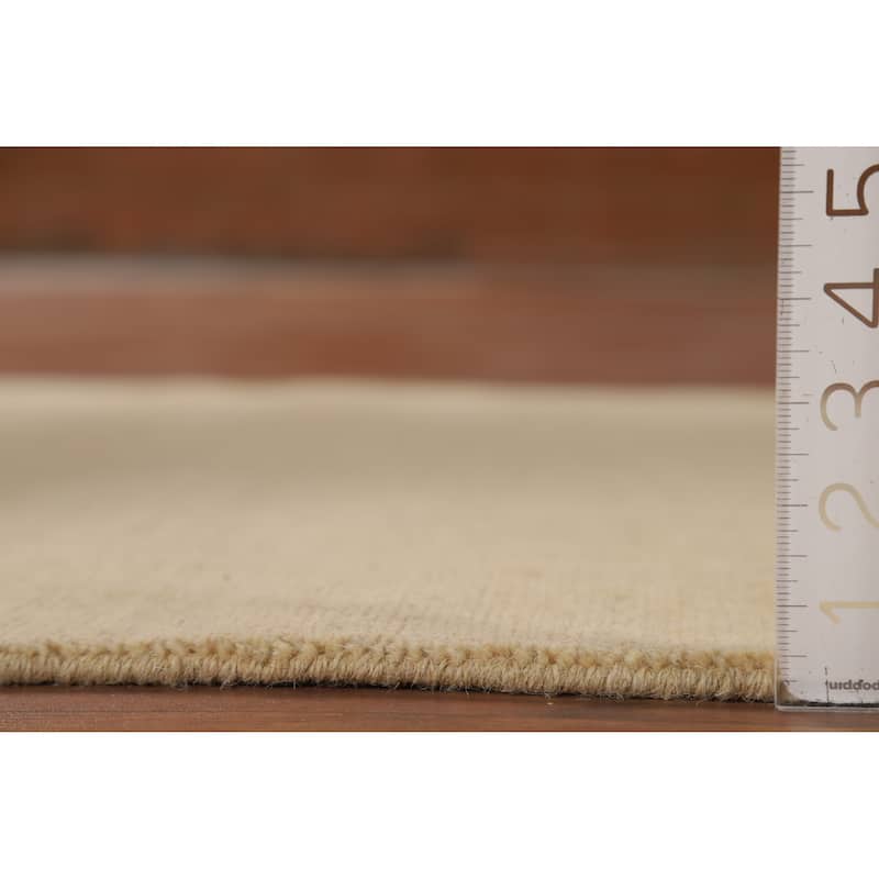 Solid Modern Gabbeh Oriental Foyer Rug Handmade Wool Carpet - 3'5"x 6'5"