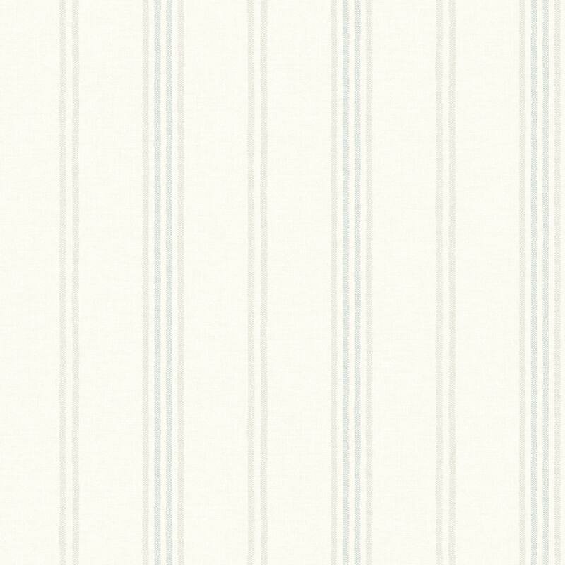 Chesapeake Lovage Aqua Linen Stripe Wallpaper